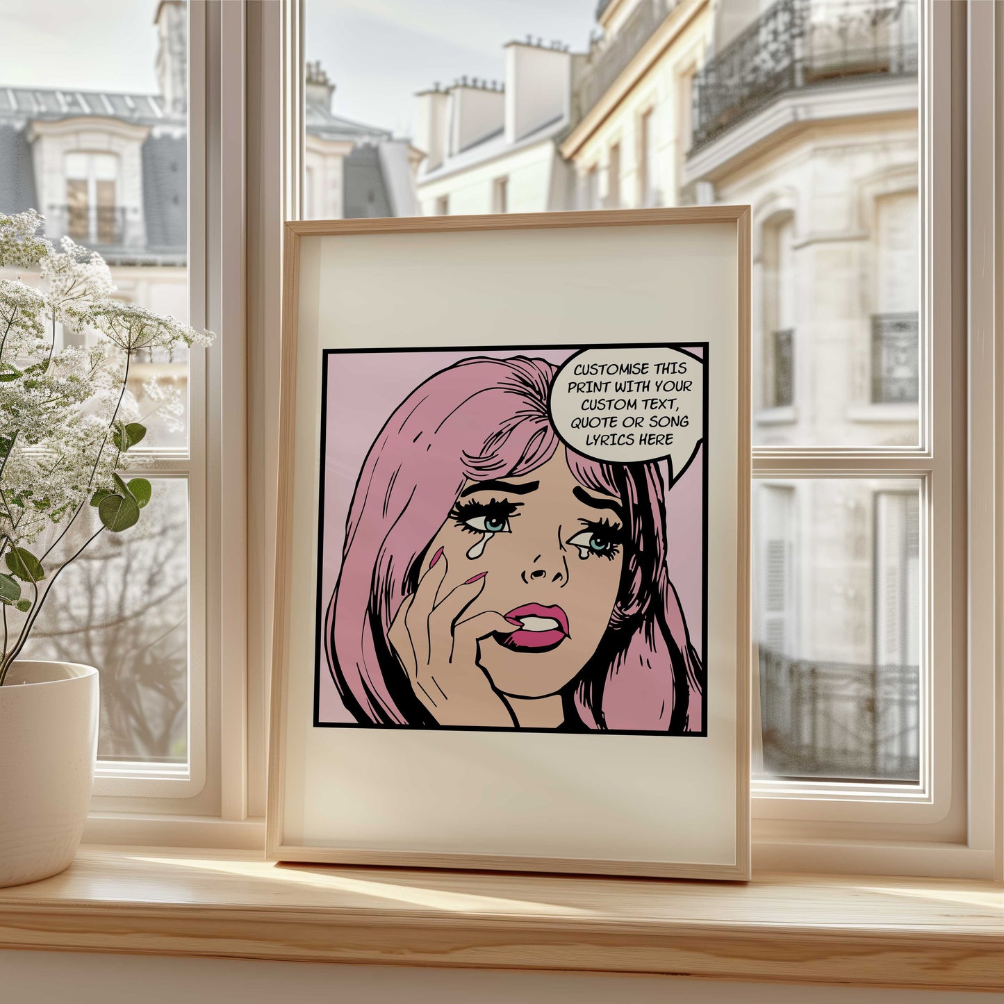 Pop Art Girl | Custom Quote & Song Lyric Print