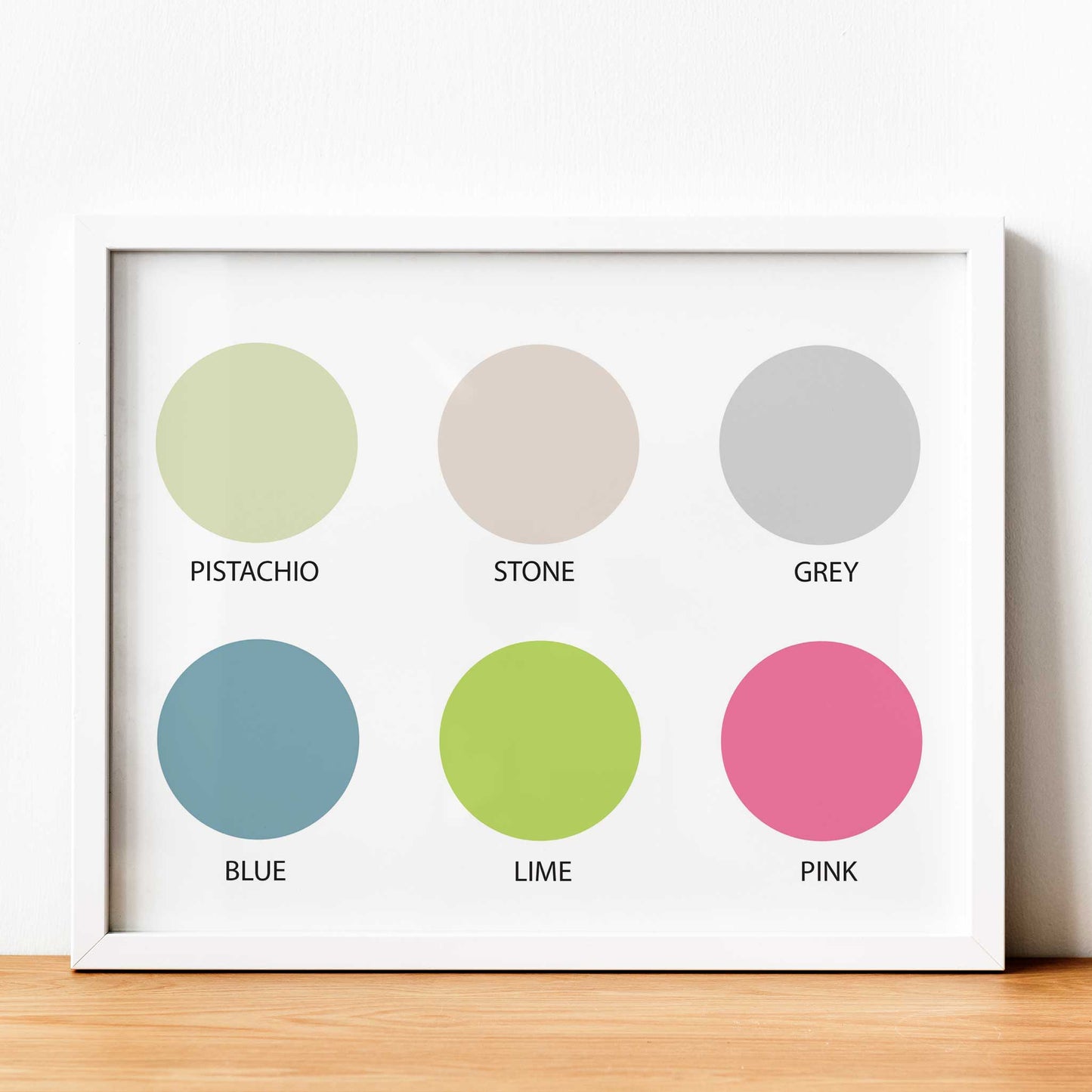 personalised family print mockup frame aavailable colours