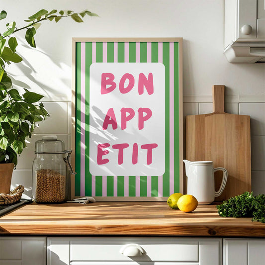 bon appetit print mockup frame kitchen counter