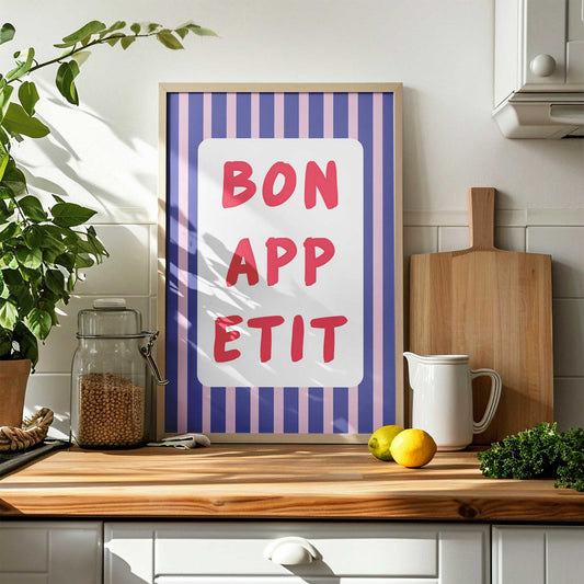 bon appetit print mockup frame kitchen counter