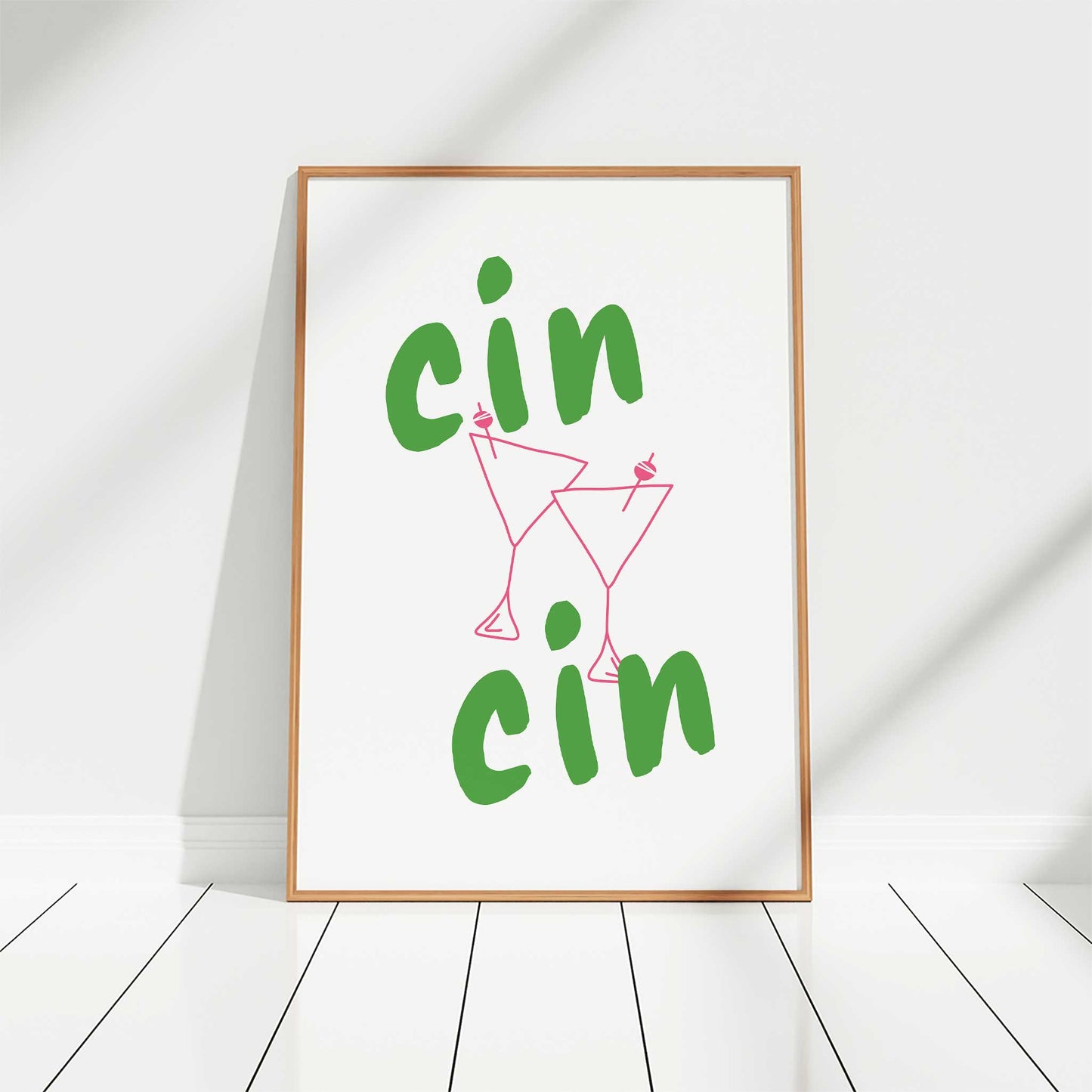 cin cin print mockup frame home bar