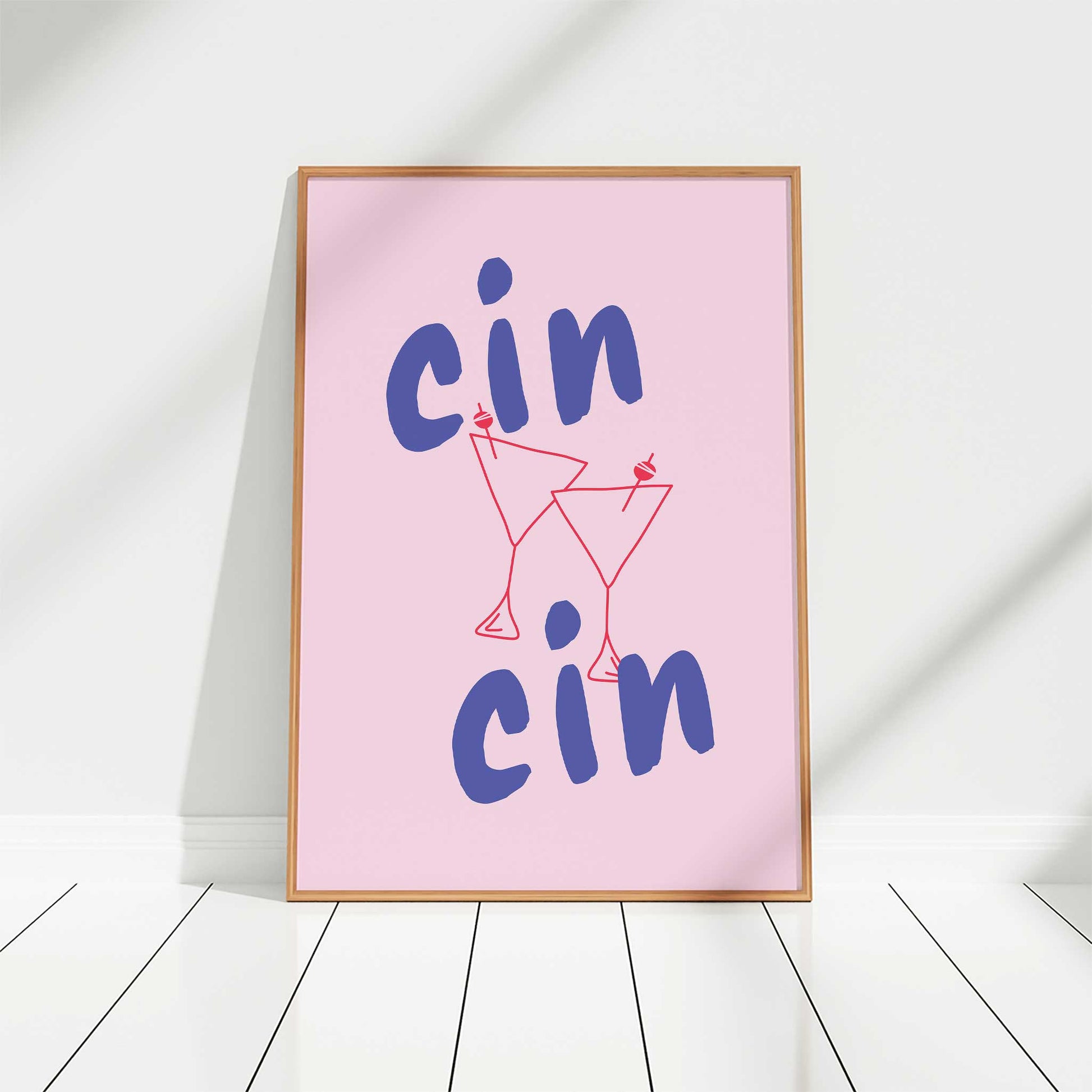 cin cin print mockup frame home bar