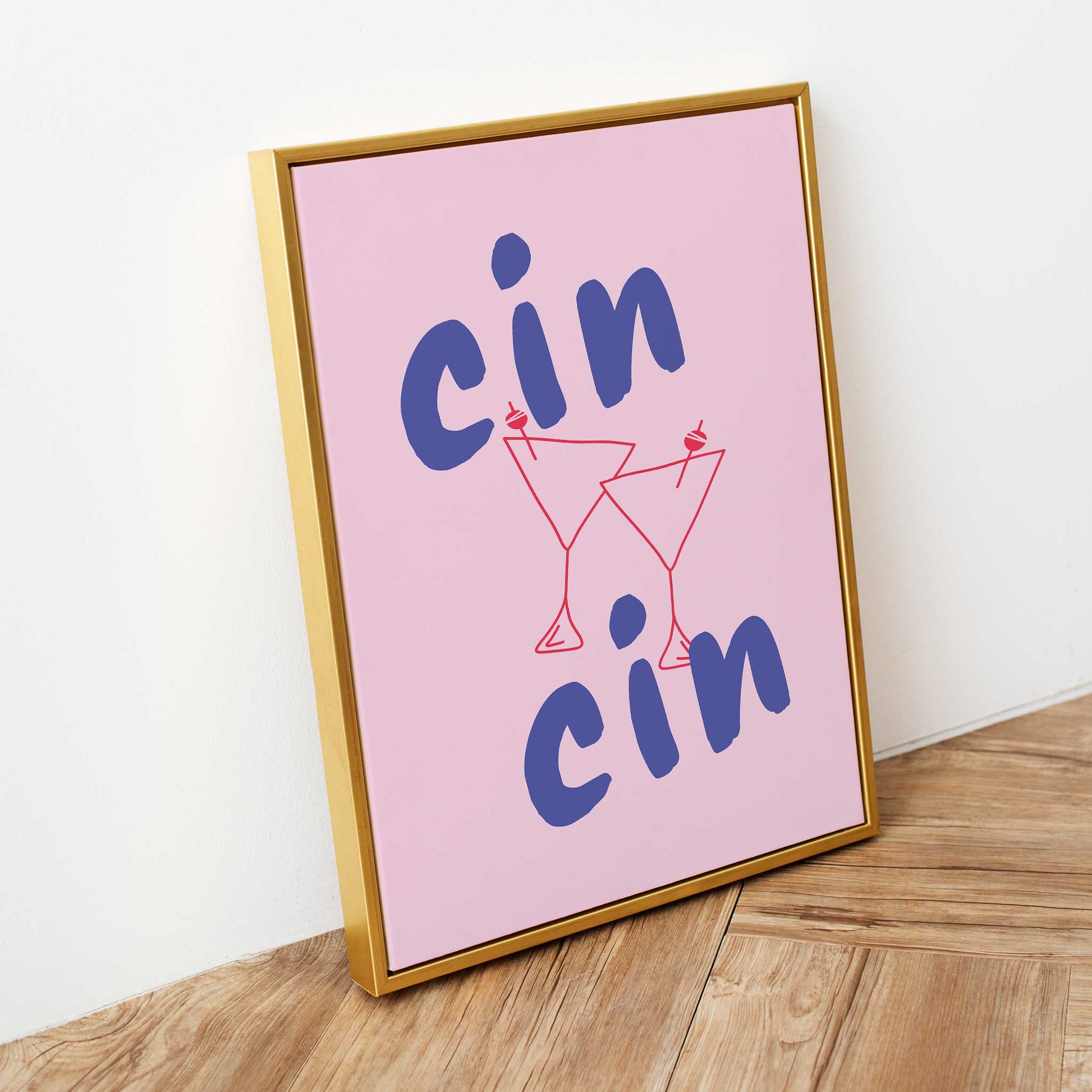 cin cin print mockup frame home bar