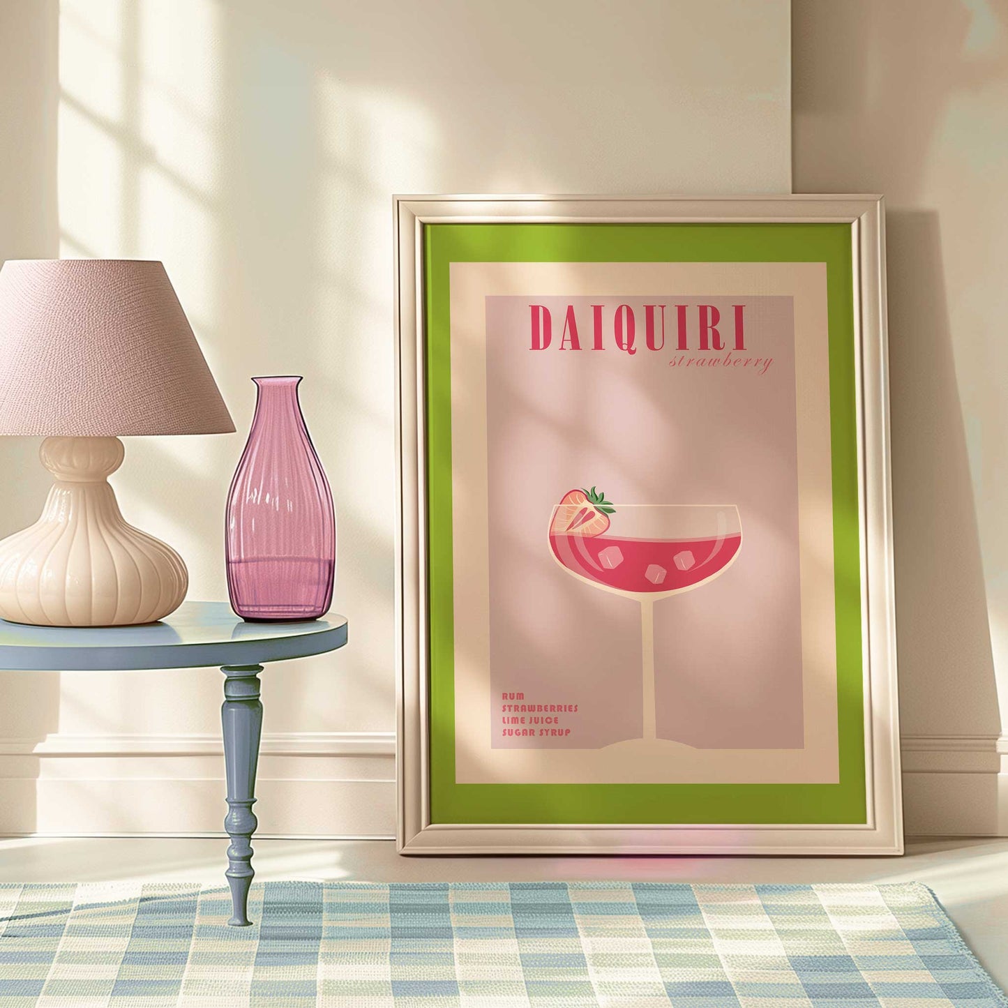 Diaquiri print mockup trendy lounge