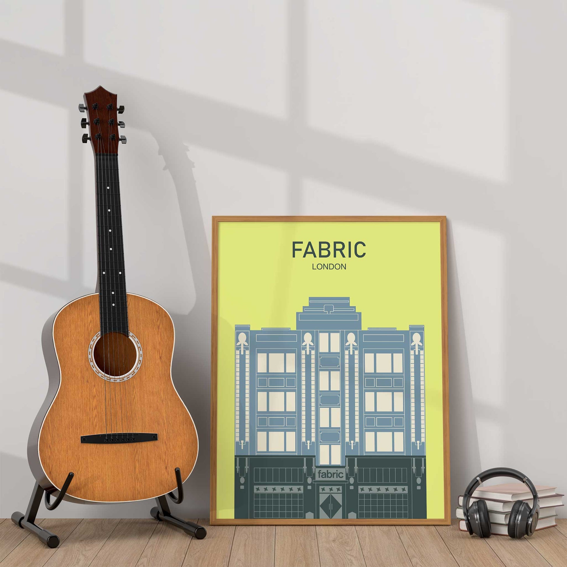 fabric nightclub print frame mockup lounge