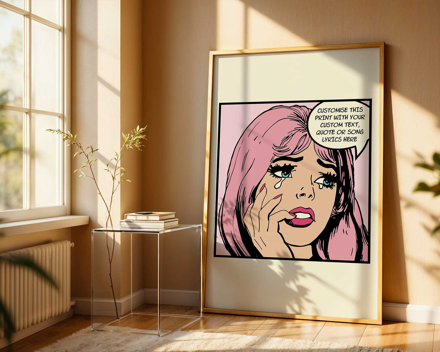 Pop Art Girl | Custom Quote & Song Lyric Print