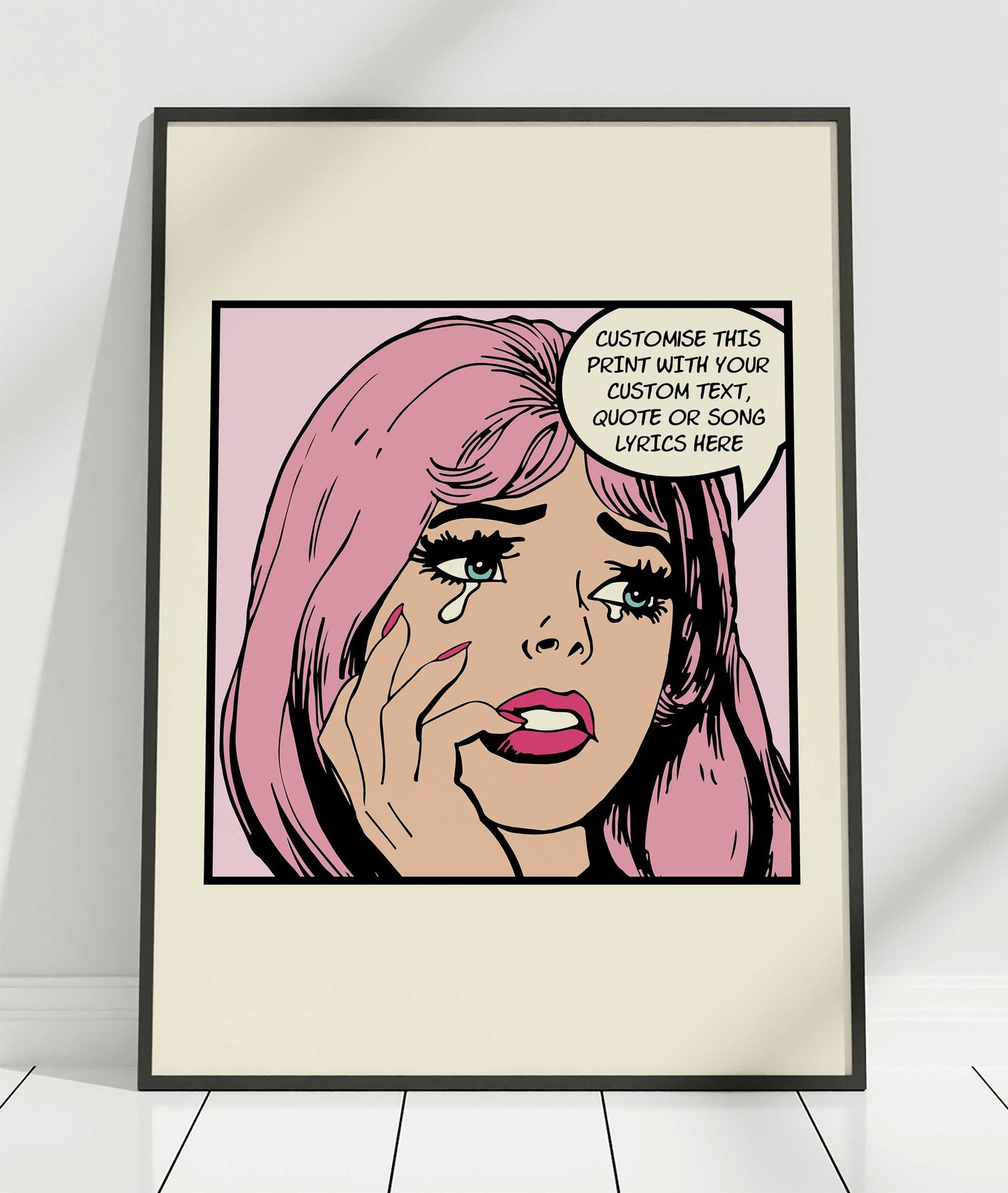 Pop Art Girl | Custom Quote & Song Lyric Print