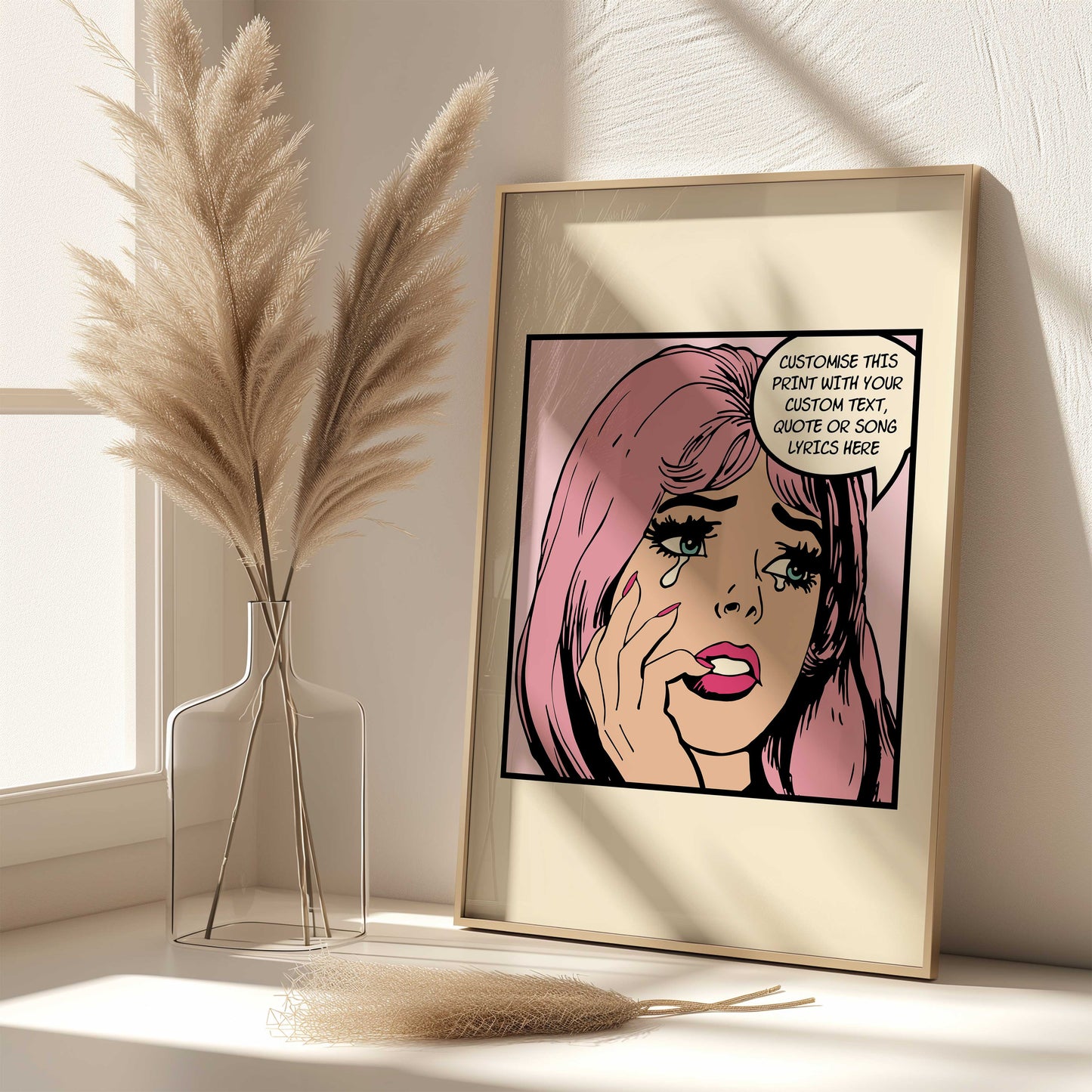 Pop Art Girl | Custom Quote & Song Lyric Print