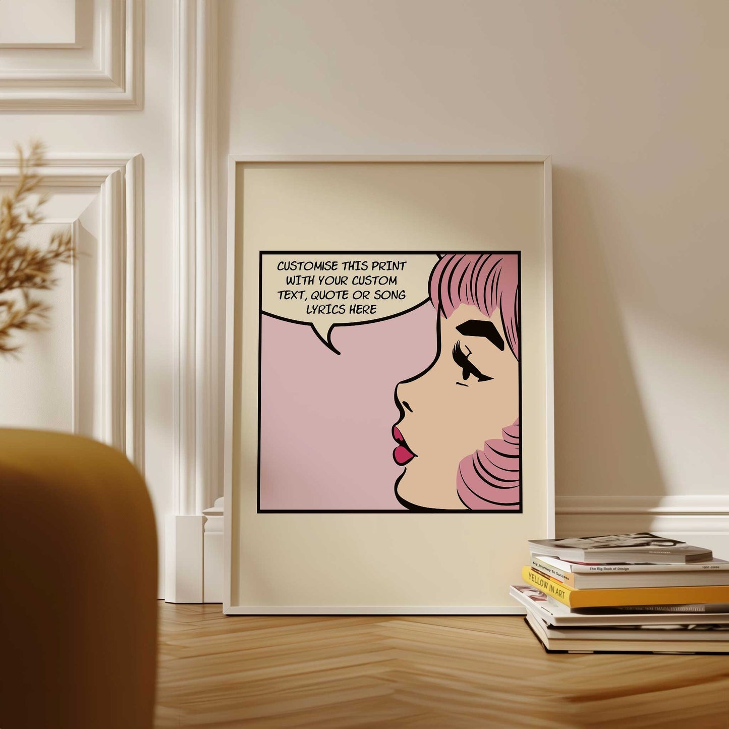 Comic Pop Art Girl | Custom Quote & Song Lyric Print

