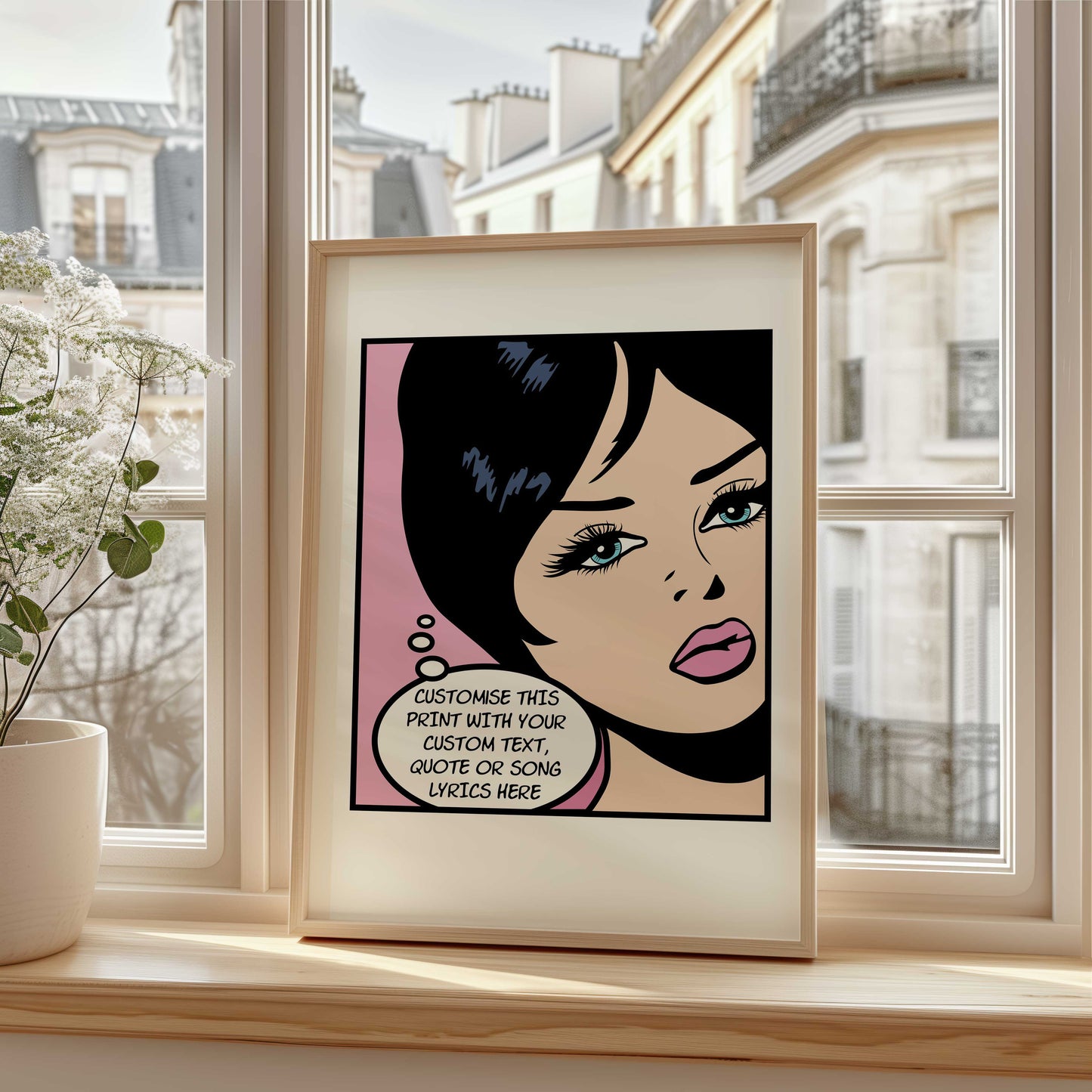 personalized quote pop art print