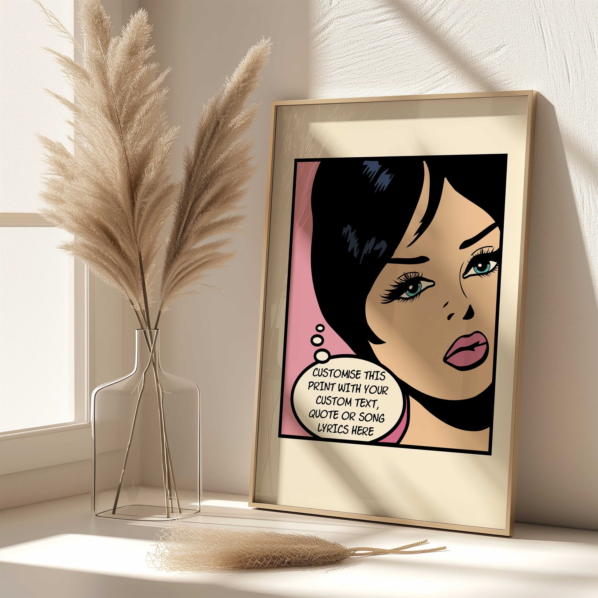 personalized quote pop art print